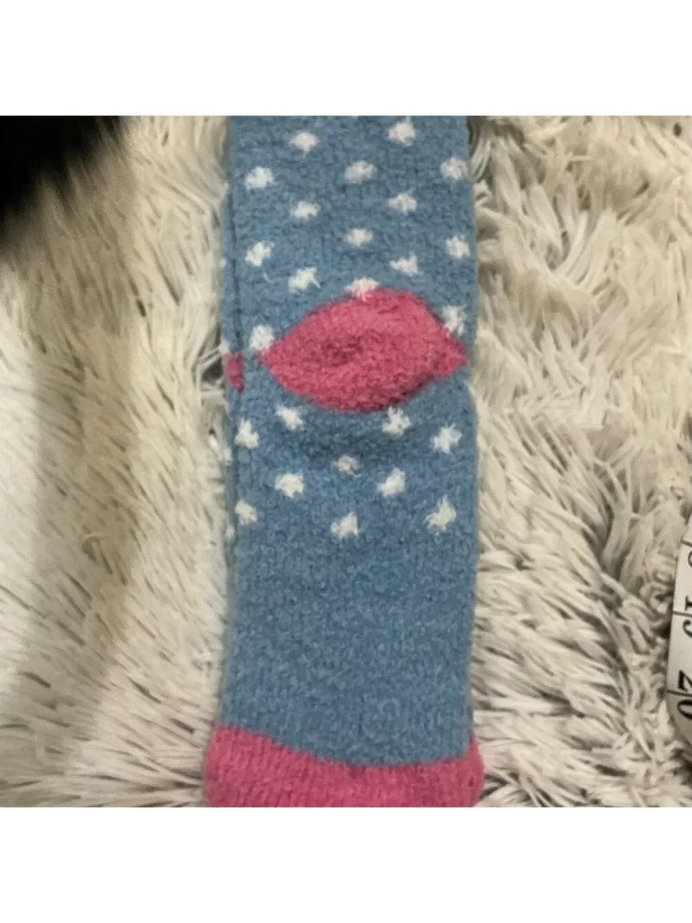 Kohls Shine holiday dog themed fuzzy sock